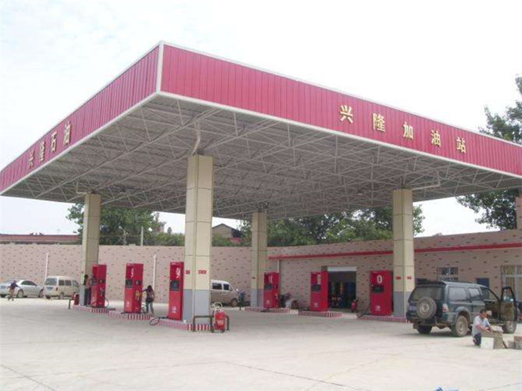 玉树加油站钢结构网架案例9